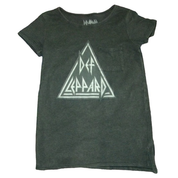 Def Leppard Tee Shirt Gray 80s Style Concert Festival alt egirl Rock Punk Grunge - Picture 6 of 9